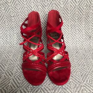 Velvet Red 3” Heels Size 10M